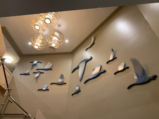 Dramatic stair wall